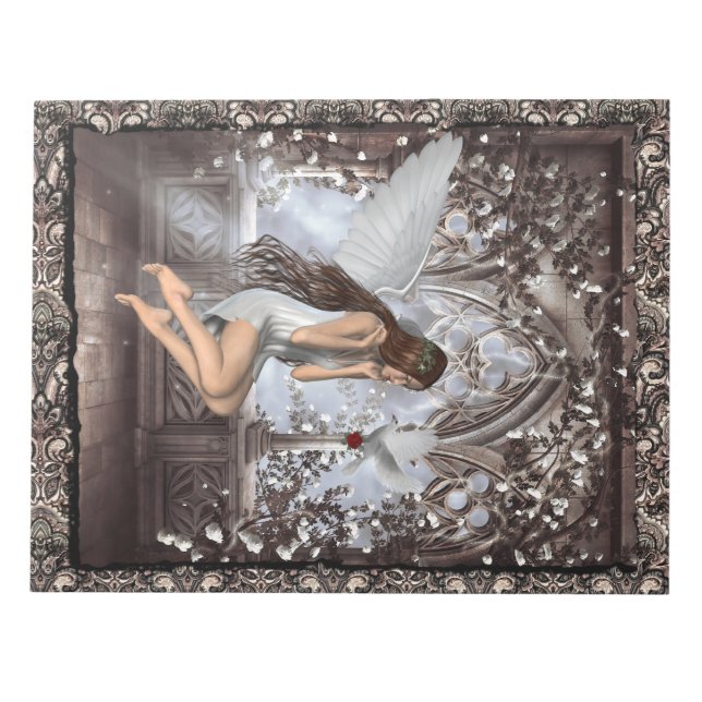 Gothic Angel och Hennes Dove Anteckningsblock (Framsida)