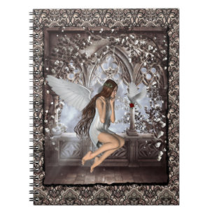 Gothic Angel och Hennes Dove Anteckningsbok