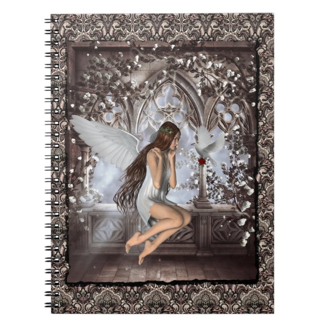 Gothic Angel och Hennes Dove Anteckningsbok (Framsidan)