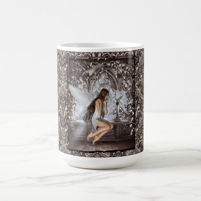 Gothic Angel och Hennes Dove Kaffemugg (Center)