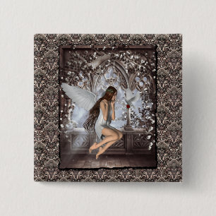Gothic Angel och Hennes Dove Knapp