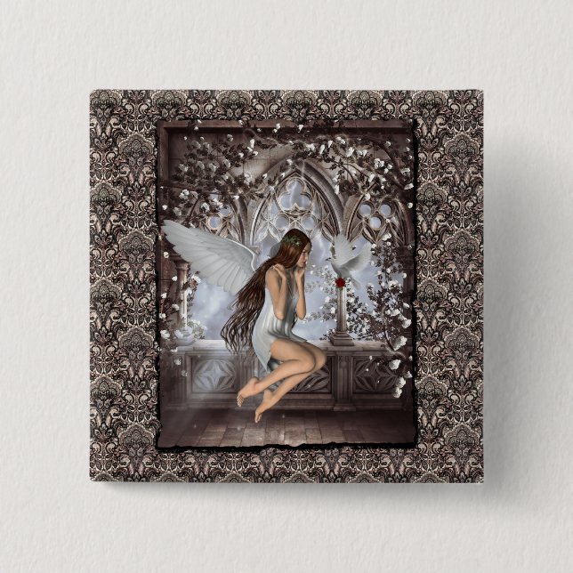 Gothic Angel och Hennes Dove Knapp (Framsida)