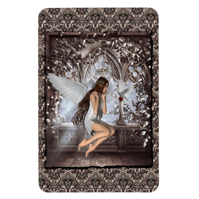 Gothic Angel och Hennes Dove Magnet (Vertikal)
