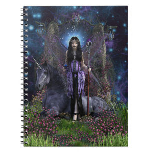 Gothic Angel och Unicorn Anteckningsbok