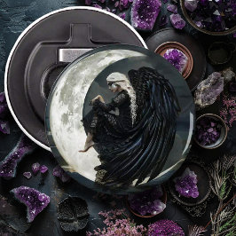 Gothic Angel Sitta på Måne Flasköppnare