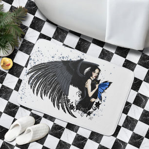 Gothic Angel Vingar Black Cat Badrumsmatta