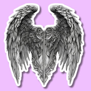 Gothic Angel Vingar Watersecure Klistermärken