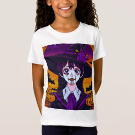 Gothic Anime Witch Halloween Art T Shirt
