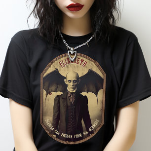 Gothic Anpassade Vintage Dracula Halloween T Shirt