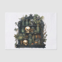 Gothic Apothecary Bookshelf for Decoupage