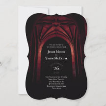 Gothic Arch Elegant bröllop Mörk Black Red