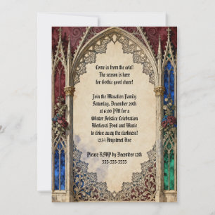 Gothic Arch jul Party Inbjudningar