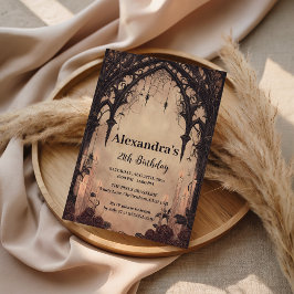 Gothic Arch Midnight Birthday Inbjudningar