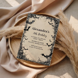 Gothic Arch Midnight Birthday Inbjudningar