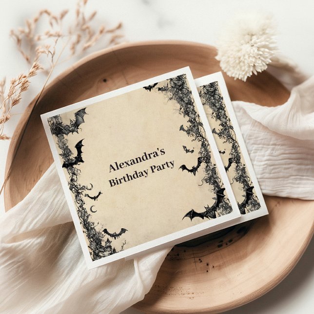 Gothic Arch Midnight Birthday Pappersservett (Skapare uppladdad)