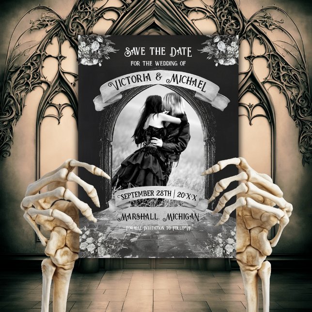 Gothic Arch Save Date Bröllop Inbjudningar (Skapare uppladdad)