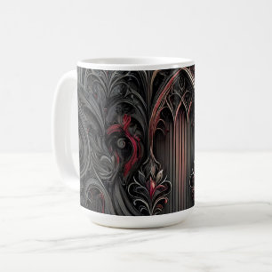 Gothic Arches Mugg – Svart och Röd Elegans