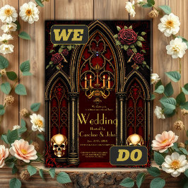 Gothic Archway med Döskallar. Inbjudningar