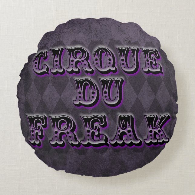 Gothic Argyle Cirque Du Freak Rund Kudde (Framsidan)