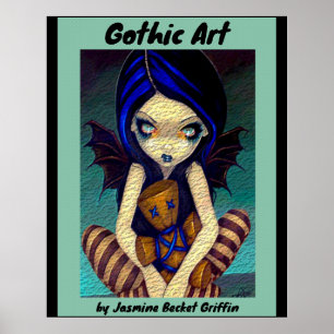 Gothic Art Fairy av Jasmine Becket Griffin Poster