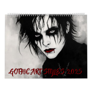 Gothic Art Stilar 2025-kalender Kalender