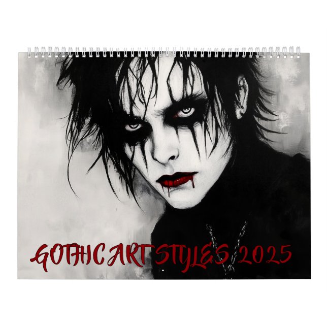 Gothic Art Stilar 2025-kalender Kalender (Omslag)