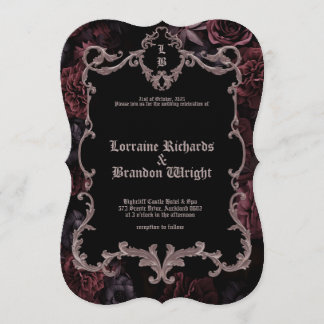 Gothic Aurelian Nightfall Wedding Invitation Inbjudningar