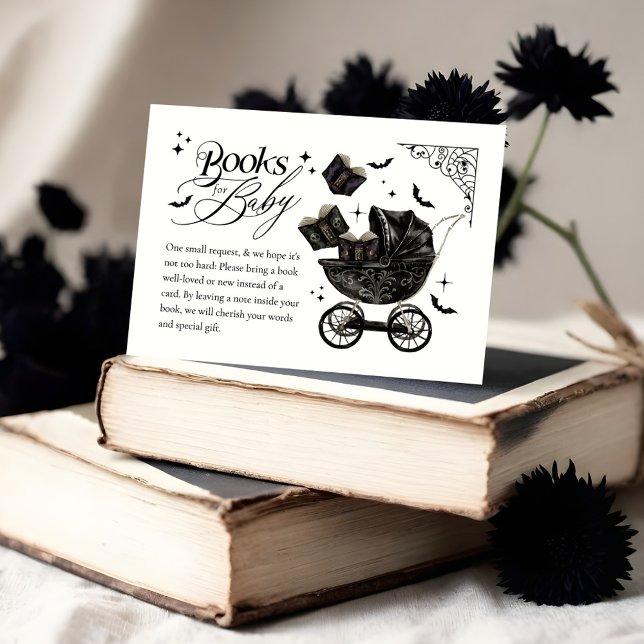 Gothic Baby Barnvagn Halloween Bokar för Baby Tilläggskort (Gothic Baby Stroller Halloween Books for Baby Enclosure Card (Front))