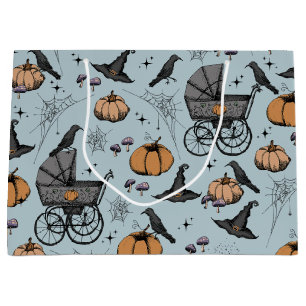 Gothic Baby Carriage Halloween Blue