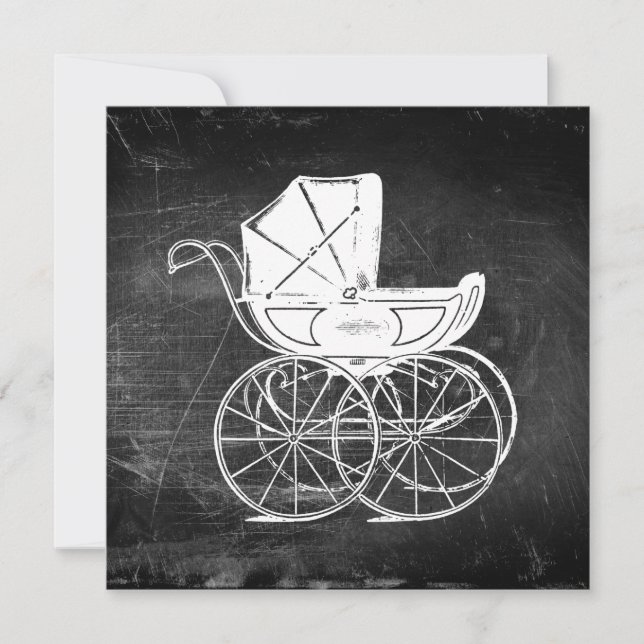 Gothic Baby Carriage Inbjudningar (Framsida)