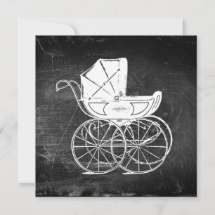 Gothic Baby Carriage Inbjudningar