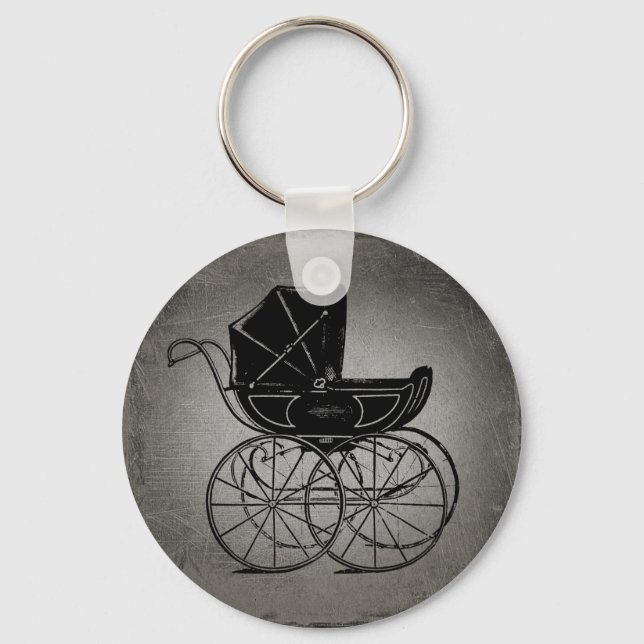 Gothic Baby Carriage Nyckelring (Framsida)