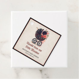 Gothic Barnvagn Halloween Baby Shower Gåvor Etiketter