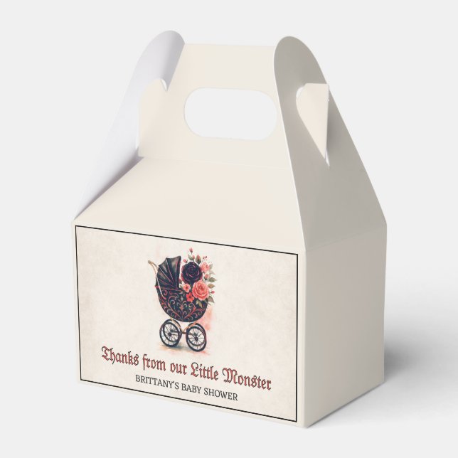 Gothic Barnvagn Halloween Baby Shower Presentaskar (Framsidan Sidan)