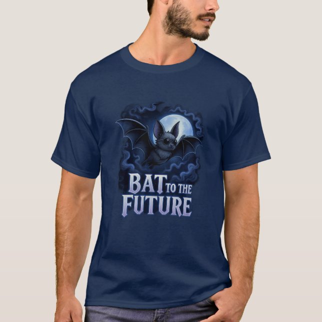 Gothic Bat Artwork - Retro Dark Humor Aesthetic T Shirt (Framsida)