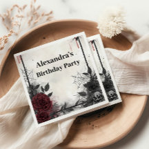 Gothic Bats & Roses Birthday