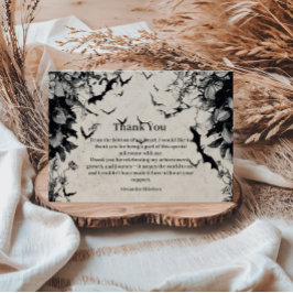 Gothic Bats & Roses Birthday Tack Kort