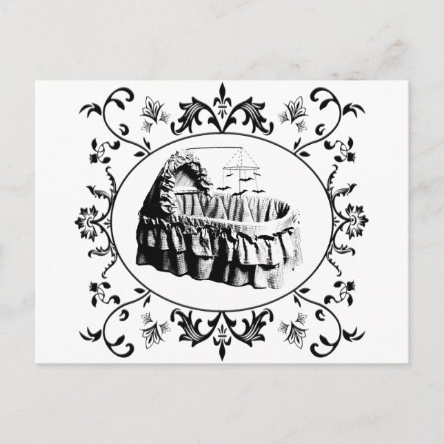 Gothic Batty Bassinet Vykort (Framsida)