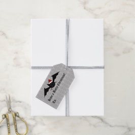 Gothic batty jul fladdermus presentetikett