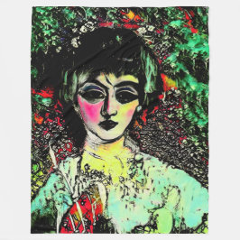 Gothic Beauty Portrait Fleecefilt