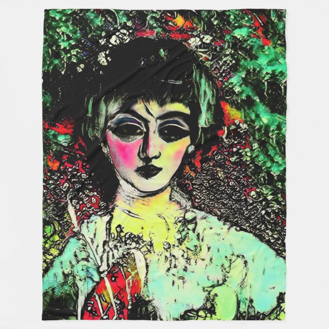 Gothic Beauty Portrait  Fleecefilt (Framsidan)
