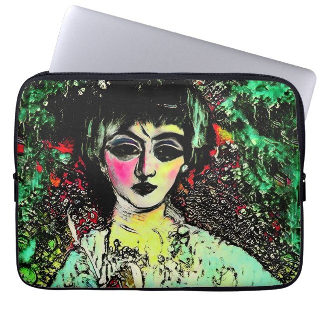 Gothic Beauty Portrait  Laptop Fodral (Framsidan)