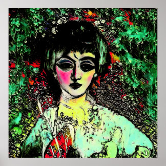 Gothic Beauty Portrait Poster