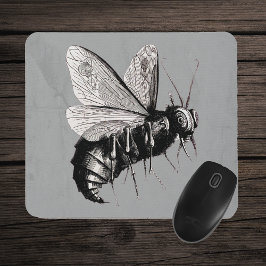 Gothic Bee Skull Vingar Musmatta