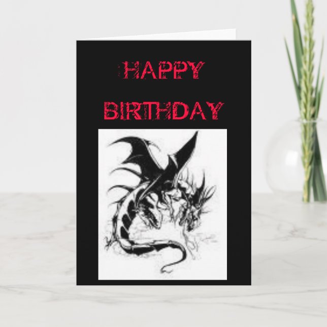 GOTHIC BIRTHDAY KORT (Framsida)