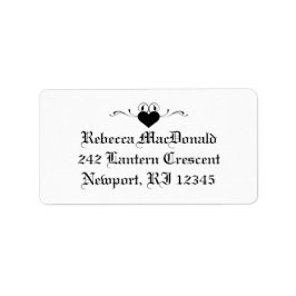 Gothic Black and White Address Label Adressetikett