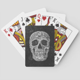 Gothic Black and White Grunge Skull Casinokort