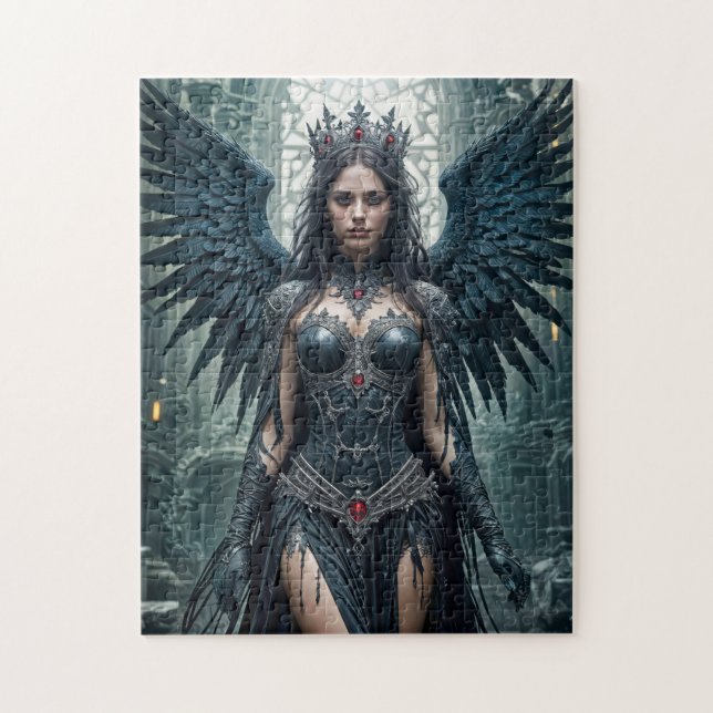 Gothic Black Angel i Ancient Hall Pussel (Vertikal)