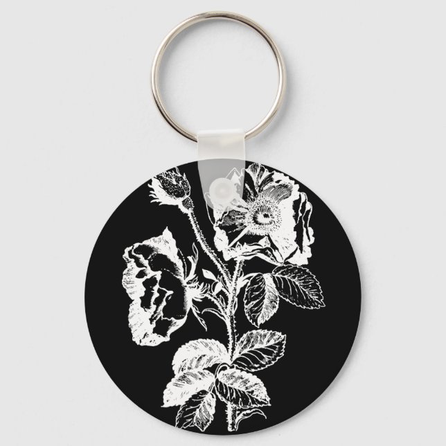 Gothic Black Antique Ro Nyckelring (Framsida)