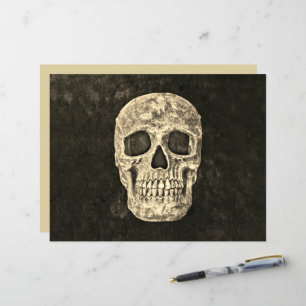 Gothic Black Beige Human Skull Struktur